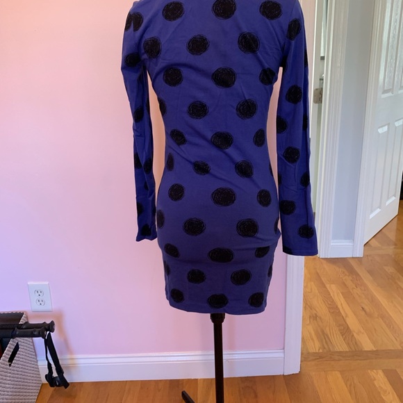 Forever 21 All Saints - Royal Blue and Black Geographic Circle Print Dress - Picture 3 of 3